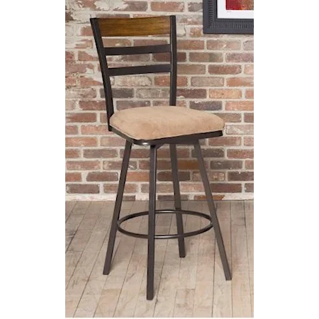 Swivel Bar Stool w/ Upholstered Seat